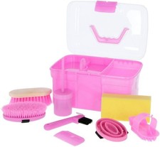 Kerbl Putzbox rosa mit Inhalt