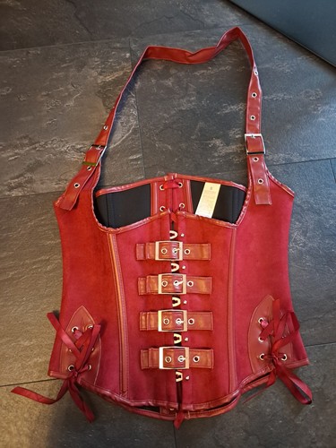 Burgundrote samt corsage - samt, damen