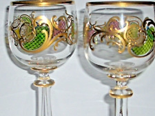 2 Antike Weinglaser  um  1900 Biedermeier    Theresienthal Fritz Hecke