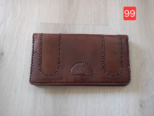 Vintage leder geldbörse - vintage,