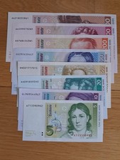 🌟 Satz DM Geldscheine Deutsche Mark Banknoten aus den 90igern 🌟