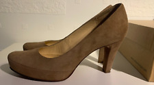 UNISA  elegante Pumps  beige  Veloursleder Gr.39 Absatz 8 cm, Plateau Sohle