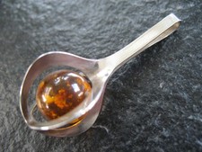 Anhänger Silber 835 Fischland Schmuck Vintage mit Bernstein