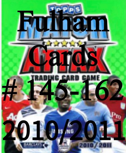 Fulham match attax 2010 2011 - fulham, 2010/2011