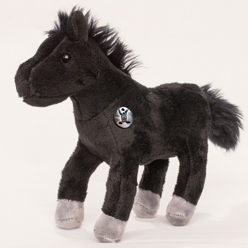 Pferd pony kuscheltier schwarz - pferd,