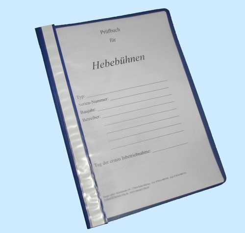 Prüfbuch für hebebühne nach - prüfbuch,