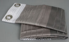 Gardine Ösen-Vorhang Weiß Braun Lamellen-Optik Horizontal 115x140cm Schal B24-BL