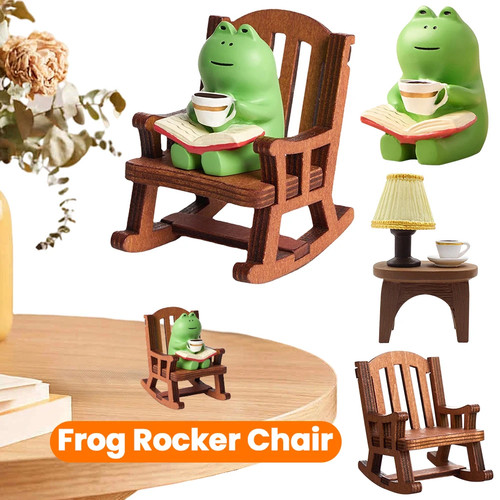 Mini frosch schaukelstuhl deko - mini,