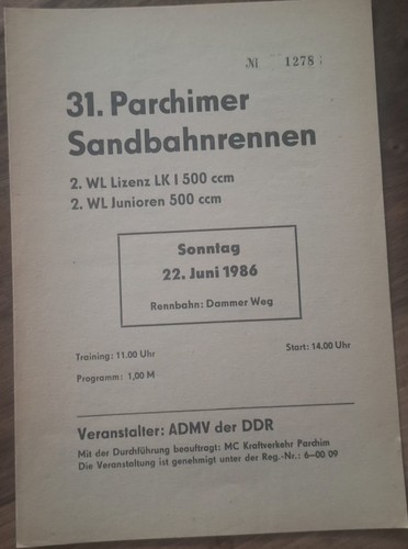Speedway programm sandbahn - programm,