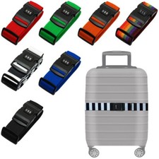 stabiler Gepäckgurt Koffergurt Kofferband einfach oder mit Zahlenschloß Gurt 