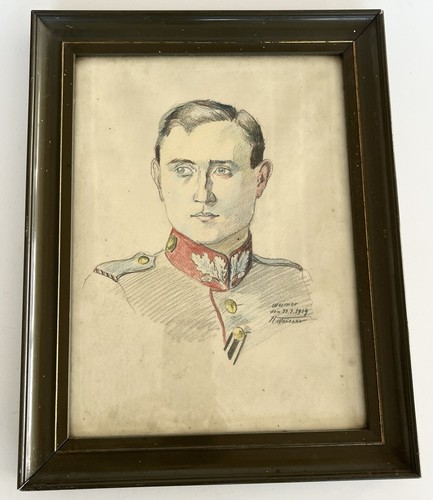 Gerahmte zeichnung freikorps - gerahmte,