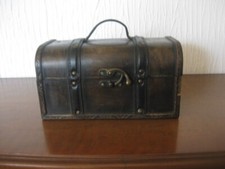 Vintage schöne Holz Box Truhe für Dies und DAS Tragehenkel