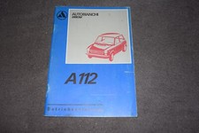 Betriebsanleitung Bedienungsanleitung AUTOBIANCHI A112 4.Ausgabe VI/1972
