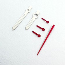 Zeigersatz - Silber / Rot - ETA Valjoux 7750 Chronograph - Uhrenzeiger