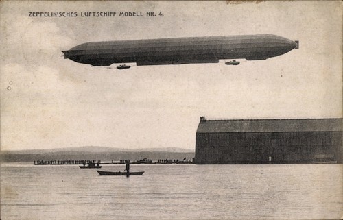 Zeppelin sches luftschiff - ak,