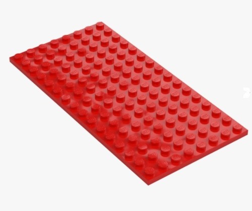 Lego platte 8x16 bright - bright, red