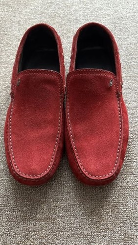 Men brioni loafers red suede - loafers,