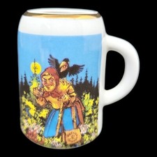 Mini Krug Kräuter Allerlei Leipziger Art Teehaus Schnapsglas Porzellan Souvenir