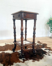 Tisch Beistelltisch Blumenständer Säule Nähkasten / Nähtisch