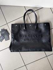 YSL Saint Laurent Rive Gauche Shopper Schwarz Leder Tasche
