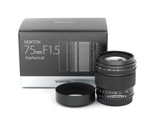Voigtländer Nokton 75mm 1.5 ASPH schwarz Canon RF-Mount Vitrinenmodell #**