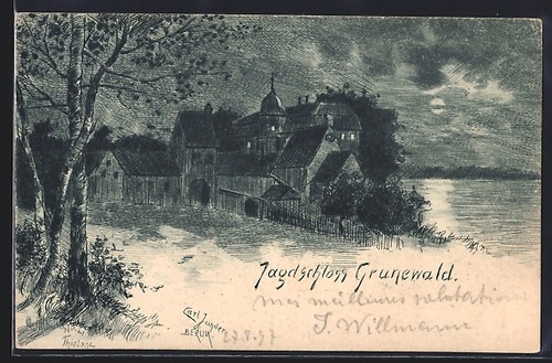 Künstler berlin grunewald - künstler-ak, berlin-grunewald