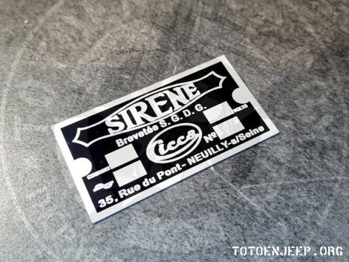 Sirene platte m201 - platte, fr