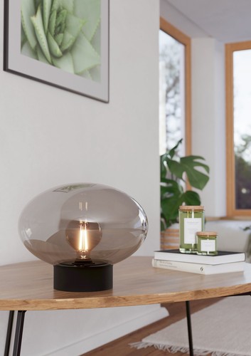 Deko tischlampe mit - tischlampe, glaskugel