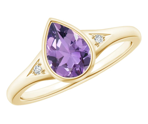 10k solid gold amethyst - solid, und