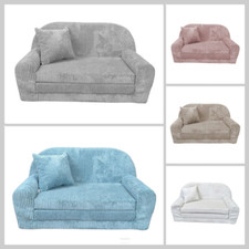 FORTISLINE Ausklappbares Mini-sofa Rosalia aus Cord mit Verlängerung Mehrfarbig