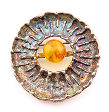 BRUTALIST Brosche 835er Silber