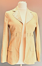 3 teiligerDAMEN Hosenanzug Blazer Hose Rock  AIGNER 38 SAND  100% Leinen Italien