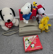 Peanuts Snoopy Woodstock Telefon Konvolut Plüsch Spiel Vintage 70er/80er