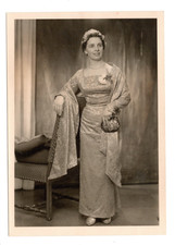 Hübsche Frau im Abendkleid – Atelier Josef Josuweck Köln – Originalfoto ca. 1938