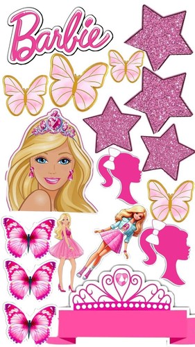 Barbie essbar tortenaufleger - barbie,