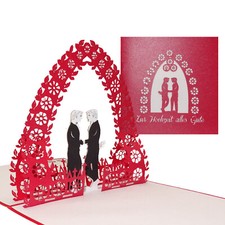 Pop Up Hochzeitskarte "Gay Wedding" 3D Karte Schwule Hochzeit - Glückwunschkarte
