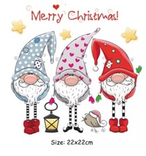 Bügelbild Weihnachten Zwerge