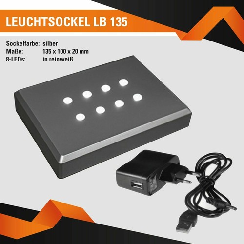 Led leuchtsockel silber - led, 8