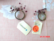 2 Stück Serviettenringe Perlen rosa - dunkellila, Metall, Durchmesser 4,5 cm