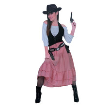 Kostüm Western Belle, Cowgirl, Cowboy, Mottoparty, L