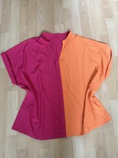 Bluse Tunika Gr. 42/44 Pink Orange XXL Kurz