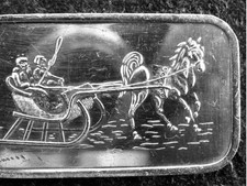 silberbarren 1 oz 999 Weihnachten–Schlittenfahrt, USA,