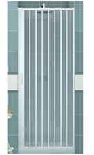 Easy Kit Duschfaltwand aus PVC, Breite 80 - 150 cm, Höhe 185 cm, Weiß, Nische 