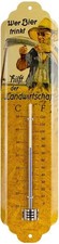 Nostalgic-Art - Retro Metall-Thermometer Innen Aussen Analog - Wer Bier trinkt 