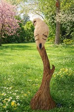 Holz Eule Garten Frühling