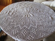 tischdecke rund handgestrickt Durchmesser 160cm