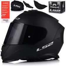 Motorradhelm | LS2 FF800 STORM II Solid Integralhelm Sonnenblende +2 Visiere
