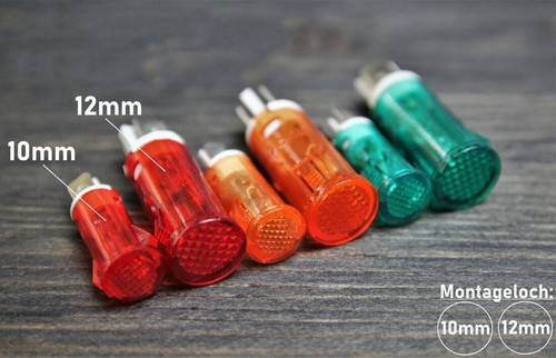 Neon signallampe - mm,