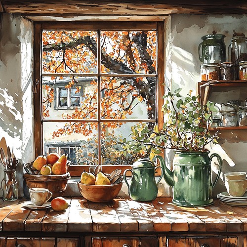 Wandbild küche fenster - küche,