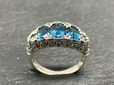 Blautopas ring 925er silber - blautopas,
